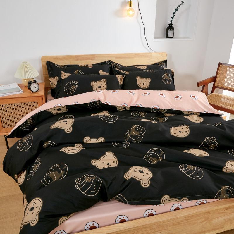 Cartoon Cat Bedding Set Animals Kids Bed Sets Girls Boys Home Textile Kids Girls Bedroom Decor Cover Pillowcase