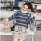 Large Size 2pcs Set Sweater+Short Skirt Woman Sweater High Collar Sweater Winter Knitting Sweaters