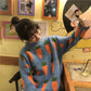 Korean-style Loose-Fit Versatile Fun Carrot Pattern Laziness-Style Pullover Sweater Women's