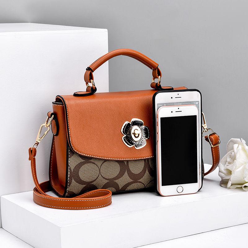 PU Leather Crossbody Bags women shoulder bag camellia female handbag small bag fashion messenger bag small square bag