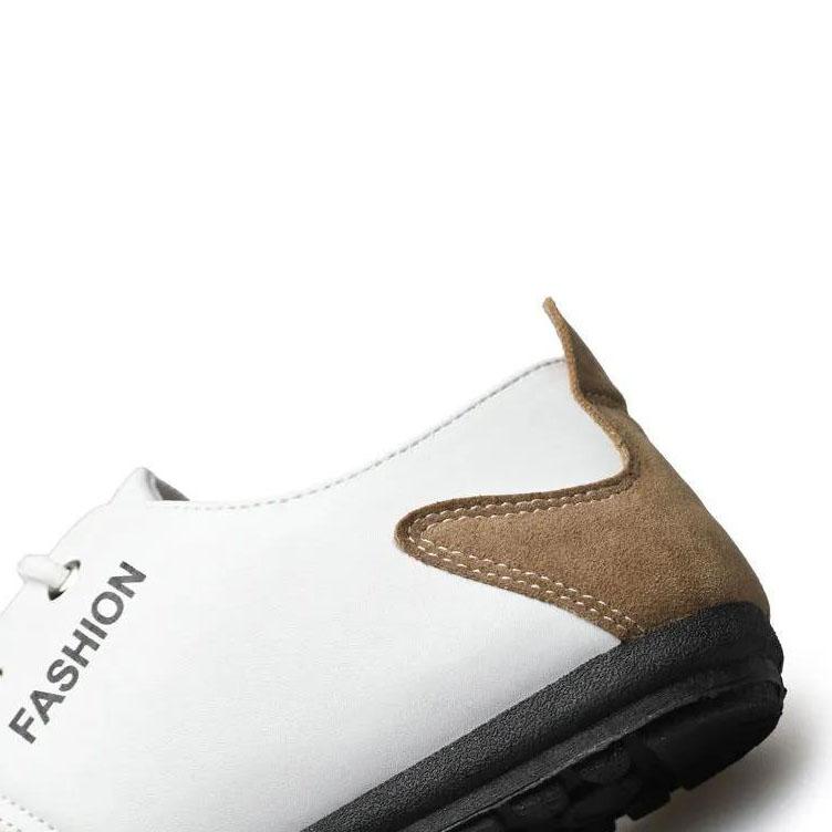Spring and Autumn Men's Shoes Breathable Casual Leather Shoes Large Size Flat Soft Sole Business Shoes