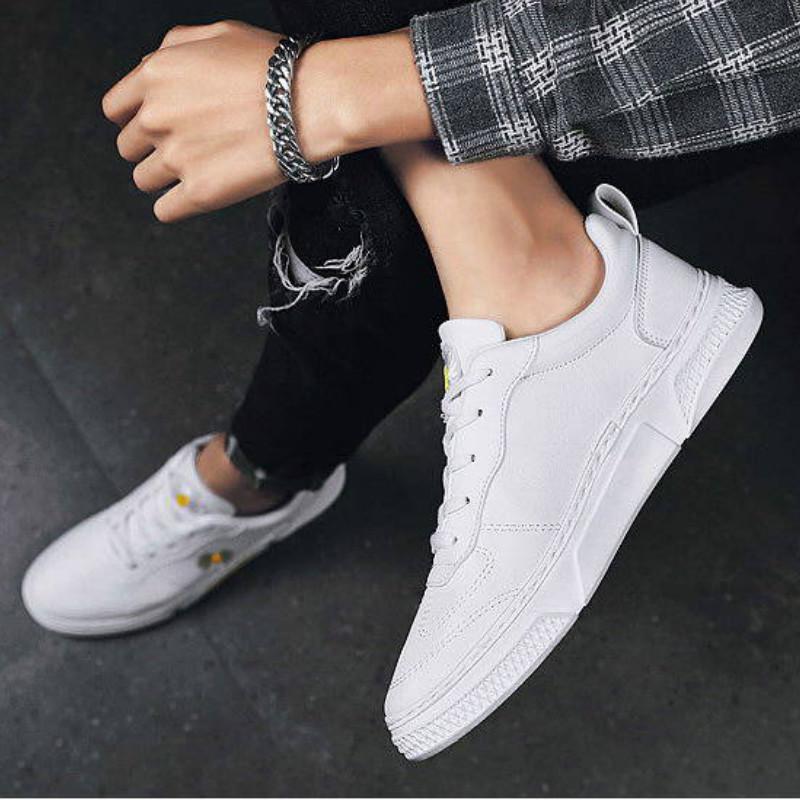 Little Daisy Men's Shoes Korean Trendy White Shoes Men's Casual Board Shoes Wild Student White Shoes