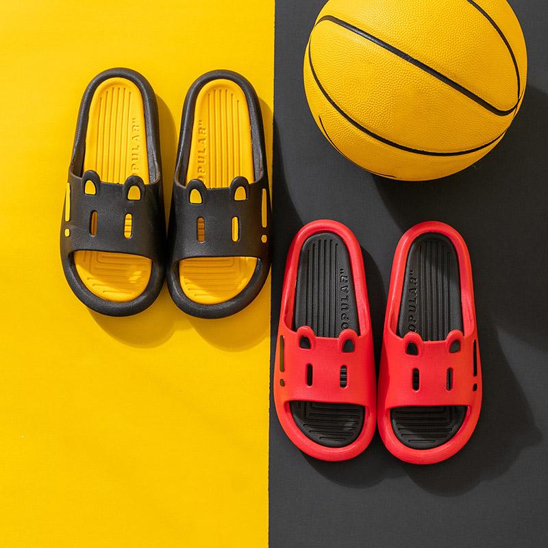 Summer Slides Women House Slippers Cute Cartoon Thick Bottom Floor Flat Home Shoes Bathroom Non-slip Home Slippers