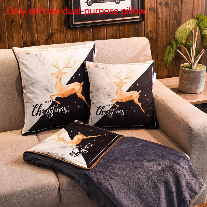 Winter Coral Velvet Pillow Dual-use Pillow Variable Quilt Home Sofa Pillow Car Warm Artifact