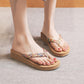 Slippers Female Summer Wear Thick Bottom Flip Flops Ladies Anti-skid Clip Feet Increase Seaside Beach Sandals and Slippers