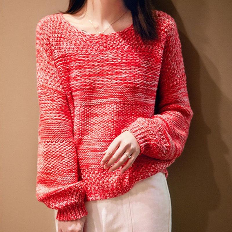 Autumn and Winter Loose Bottoming Shirt Fashion Simple Top European and American Style Young Women's Sweater
