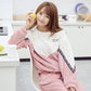 Coral Velvet Pajamas Women's Winter Thickening Plus Velvet Cute Long-sleeved Home Service Suit Autumn and Winter Pineapple Can Be Worn Outside