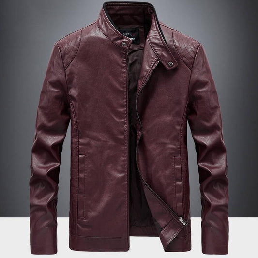 Autumn Men Fashion Motorcycle Leather Jacket Slim Coats Male Casaco Masculino Casual Zipper Jacket