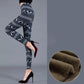 Brushed Milk Silk Plus Velvet Leggings Graffiti Printed Letters Flower Pattern Colored Pants Women's Outer Wear Large Stretch Pants