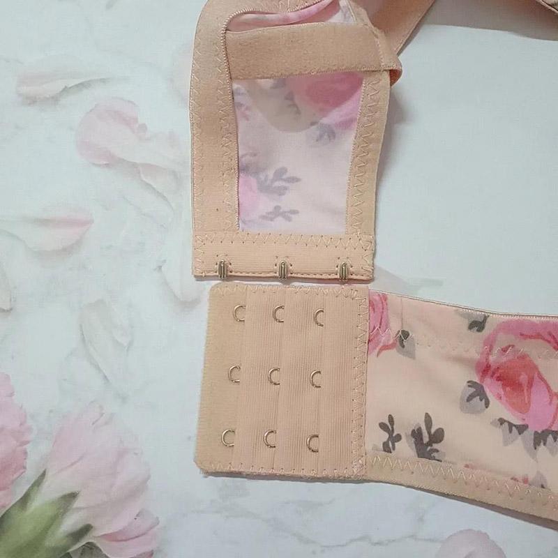 Sexy Light Surface Large Size No Steel Ring Rose Comfortable Skin-friendly Breathable Gather Bra To Collect Breast Bra