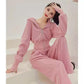 Sports Sweater Suit Women's Autumn Hooded Cardigan Coat Wide Leg Pants Two-piece Sports Sweater Jogging Trousers Casual Suit
