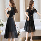 Chiffon Dress Women's Waist Slimming Temperament Strapless Mid-length Skirt A-line Skirt Slimming Chiffon Large Size Dress Mid-length Chiffon Skirt