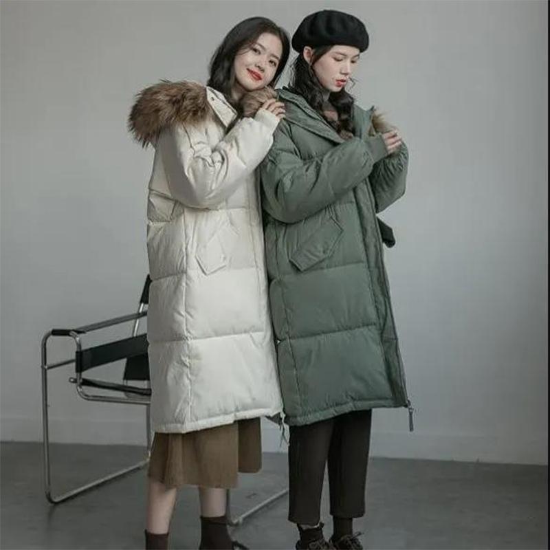 Large Size Cotton-padded Jacket Women's Mid-length Korean Down Padded Jacket Thick Loose Padded Jacket