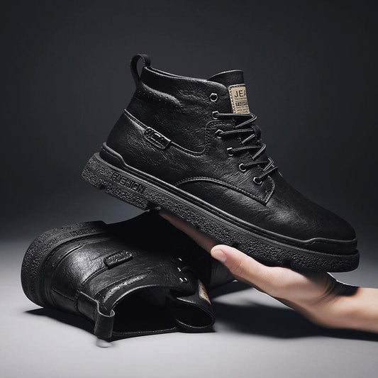 Autumn and Winter Men's Martin Boots Leather Men's Shoes Casual Snow Boots