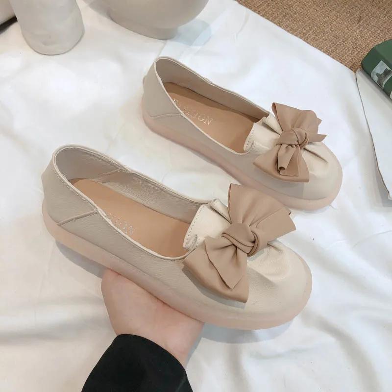 Women's Summer Single Shoes Fairy Gentle Shoes A Pedal Lazy Nurse Shoes Flat Peas Shoes Home Casual Shoes Soft Bottom Mother Shoes