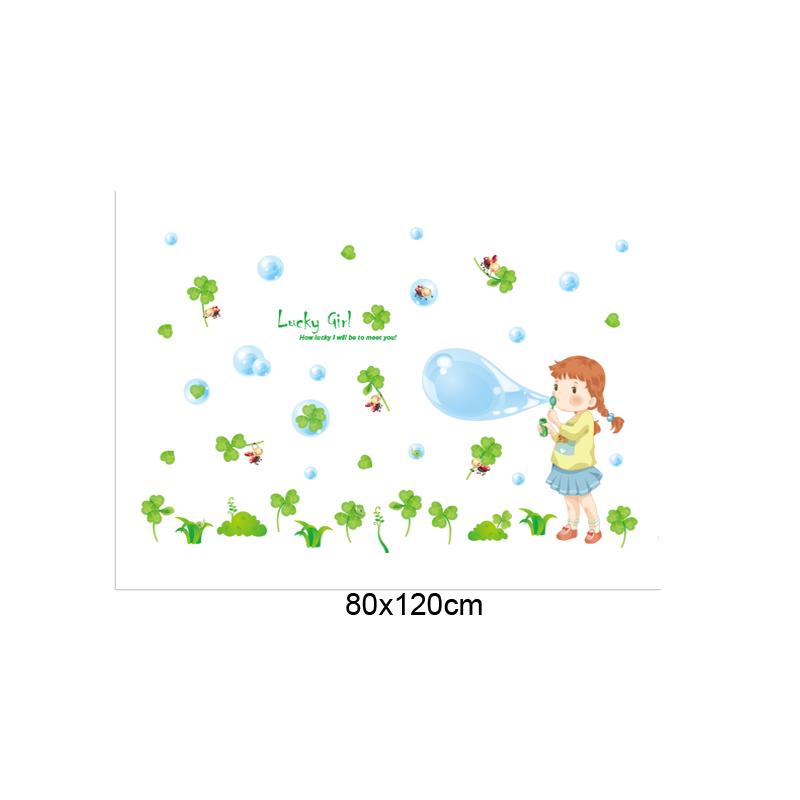 [Wall sticker ]Blow Bubbles Wall Stickers For Kids Rooms Bedroom Living Room Children Room Wall Deca