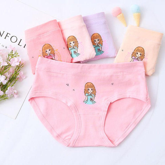 5pc/Lot Cotton Girls Underwear Chirdren Briefs Girls Panties Kids Underwear 2-14 Years