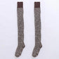 Over The Knee Paddler Female Thickened Plus Legs Student Thick Wool Knit Autumn and Winter Warm High Tube Thigh Socks