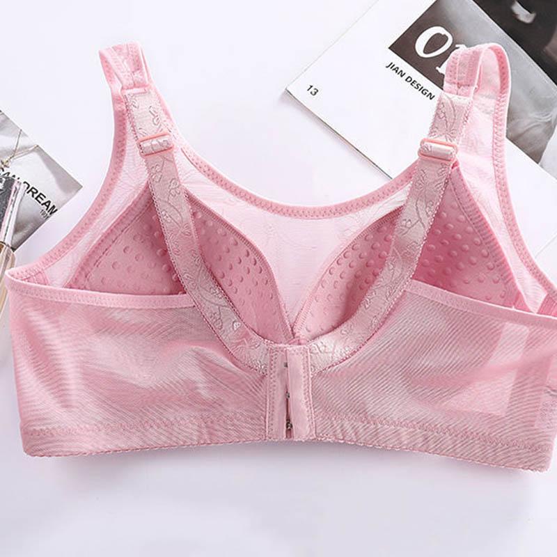 Adjustable Gathered Sexy Lace Bra Seamless No Steel Ring Underwear Ladies Anti-sagging Side Thin Mold Cup Breathable Bra