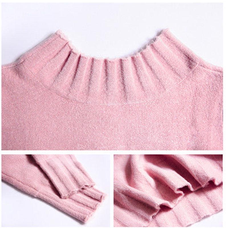 Women sexy Off-shoulder Sweaters  Autumn Winter Mid-length Loose  Knitted  pullover Sweater Dress