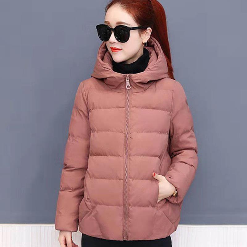 Fashion Increase Autumn and Winter Hooded Padded Jacket Coat Loose and Thin, All-match Lightweight Cotton Jacket Women's Short