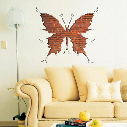 [Wall sticker ]New 3d Butterfly Wall Rupture Wall Stickers Home Decor Interior Art Decals Decoration