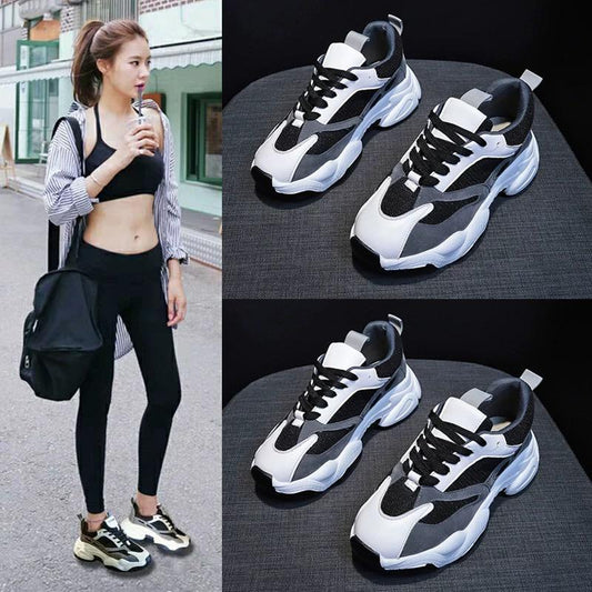 Daddy shoes female ins tide summer student wild thick bottom net red casual sports shoes comfortable