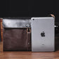 Business Briefcase Men Retro Contrast Zipper Waterproof IPad Handbag Shoulder Bags Computer Bag