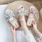 Flower Two-wear Sandals  Slippers  Women's Outer Wear Summer Fashion Comfortable  Breathable All-match Beach Shoes