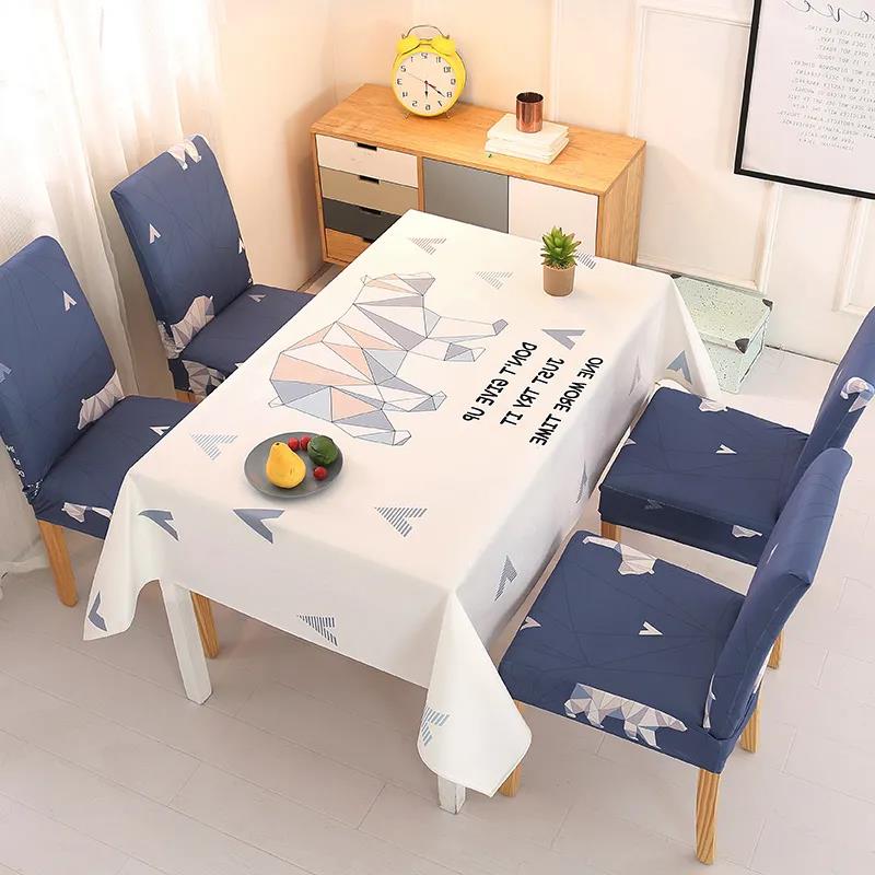 Two-installed Chair Cover Universal Simple Cotton Linen Waterproof Stretch Chair Cover Household