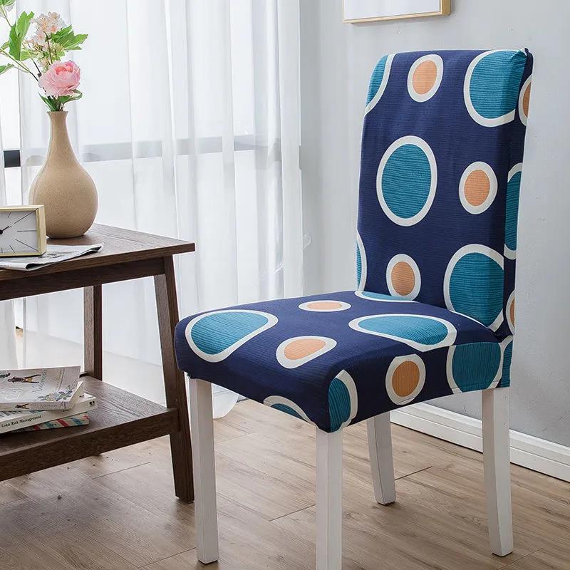 Printed Chair Cover Elastic Durable Soft Seat Cover Dining Table Chair Cover Universal Seat Cushion Stool Cover