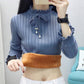 Pofulove Sweater Women's Pullover Outer Wear Short Slim Warm High Collar Thick Knit Bottoming Shirt