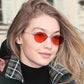 small oval sunglasses women retro red eyewear vintage glasses gold metal frame mirror points vintage