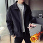 Woolen Jacket Men's Trendy Handsome Jacket Men's Jacket Autumn and Winter Plus Size Plus Cotton Windbreaker Men
