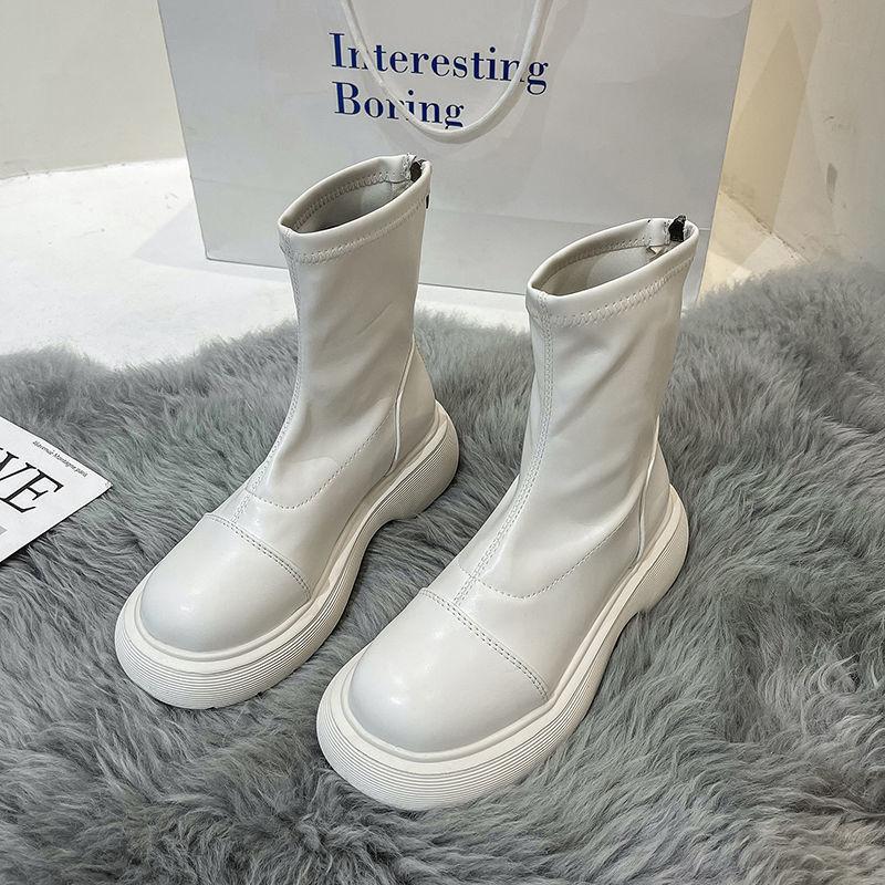 Short Boots Women 2021 Spring and Autumn Fashion All-match Martin Sponge Cake Thick-soled Autumn Boots