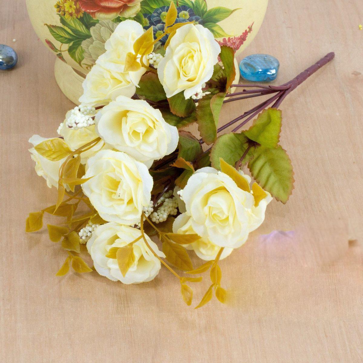 Single Fake Flower Simulation Bouquet Rose Flower Dried Flower Silk Flower Cloth Flower Plastic Flower Small Bunch Cloth Decoration Flower Arrangement
