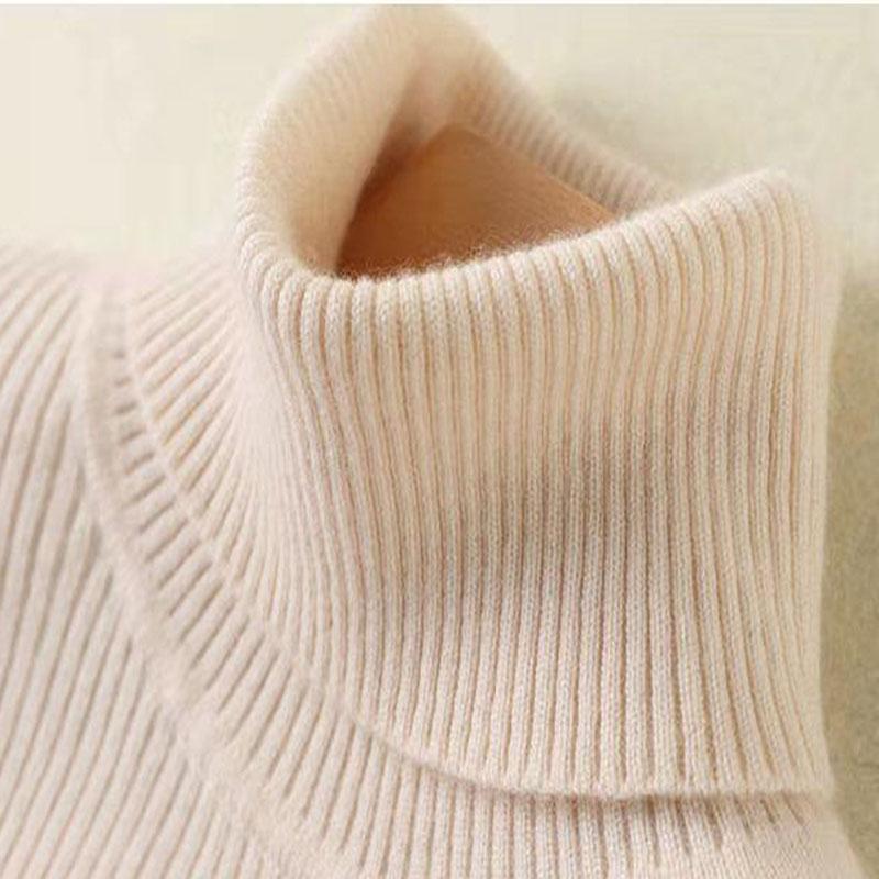 Turtleneck Sweater Women's Autumn and Winter Thickening Slim Western Feminine Blouse with A Bottoming Sweater
