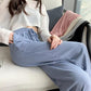 Pregnant Women's Pants Fashion Ice Silk Wide-leg Pants Spring Summer and Autumn Loose Straight Casual Maternity Wear