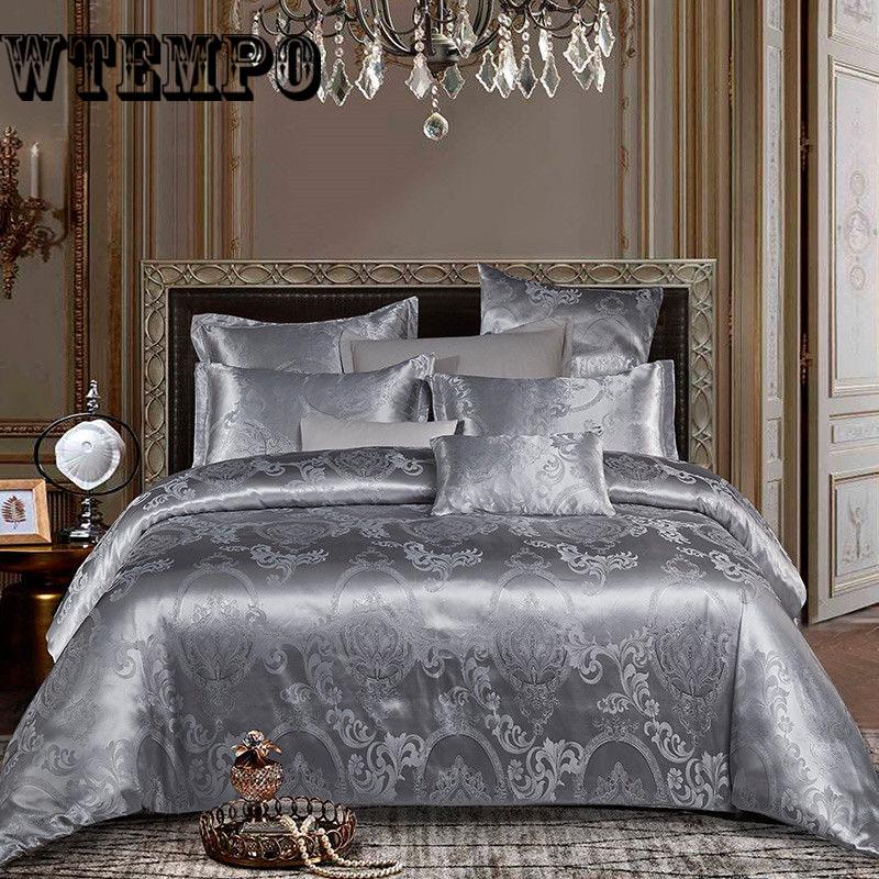 Jacquard Bedding Set Luxury Bed Set Double King Queen Size Bed Sheet Set Duvet Cover