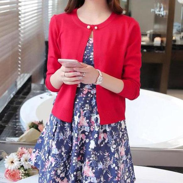 Knitted Cardigan Women Spring Summer Autumn Long Sleeve Sun Protection Clothing Female Large Size Solid Color Single Button Thin Sweater
