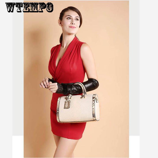 Cowhide Women's Bag Messenger Handbag Ladies Leather Bag Pure Leather Leisure Pillow Bag Boston Bag Genuine Leather Shoulder Bag