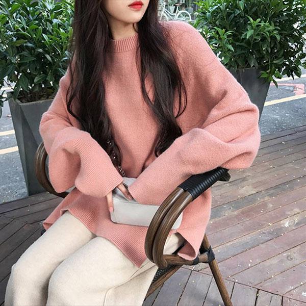 Autumn and Winter Fashion Korean Sweater Loose Casual Jacket Plus Size Young Women's Sweater