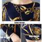 High-end Cashmere Sweater Women Autumn Plus Size Printed Wool Sweater Dress Women Mid-length Knit Dress Outwear