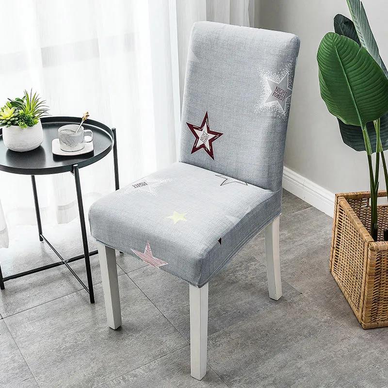 Chair Cover Universal Backrest Cover Stool Seat Fabric Household Elastic One-piece Dining Chair Cover