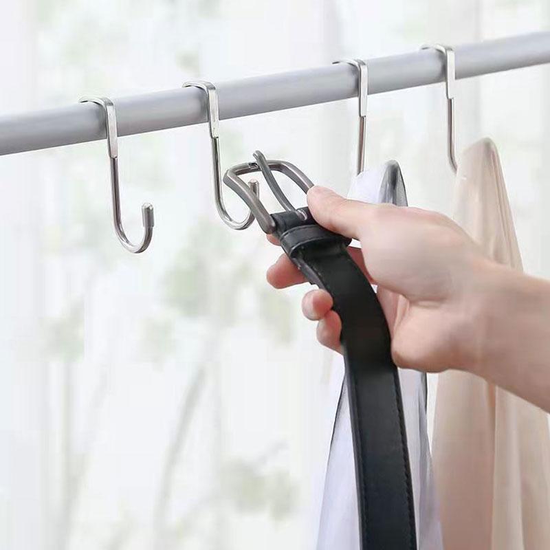 1/4PCS 304 Stainless Steel Household Hook Door Back Hook Kitchen Cabinet Door Back Hanging U-shaped Strong Hook Towel Hooks Kitchen