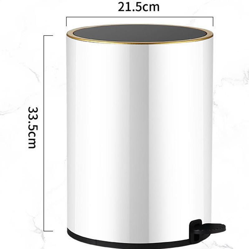 Trash Can Large Capacity Stainless Steel Foot-operated Household Kitchen Bedroom Light Luxury Style Net Red Bathroom with Lid Deodorant