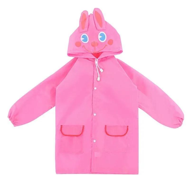 Rain Coat for Kid Pink Red Blue Lovely Waterproof Clothes Children Suit 90-130cm Windbreaker Windproof Hooded cartoon raincoats
