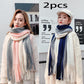 2pcs  Wild Shawl scarf Long section scarf Birthday present Winter warm scarf Christmas gift Woman