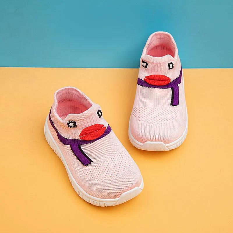 Little Duck Children's Shoes Solid Soft Soled Sports Shoes Breathable Elementary School Socks Shoes Baby Tojavascript: void(0)ddler Shoes
