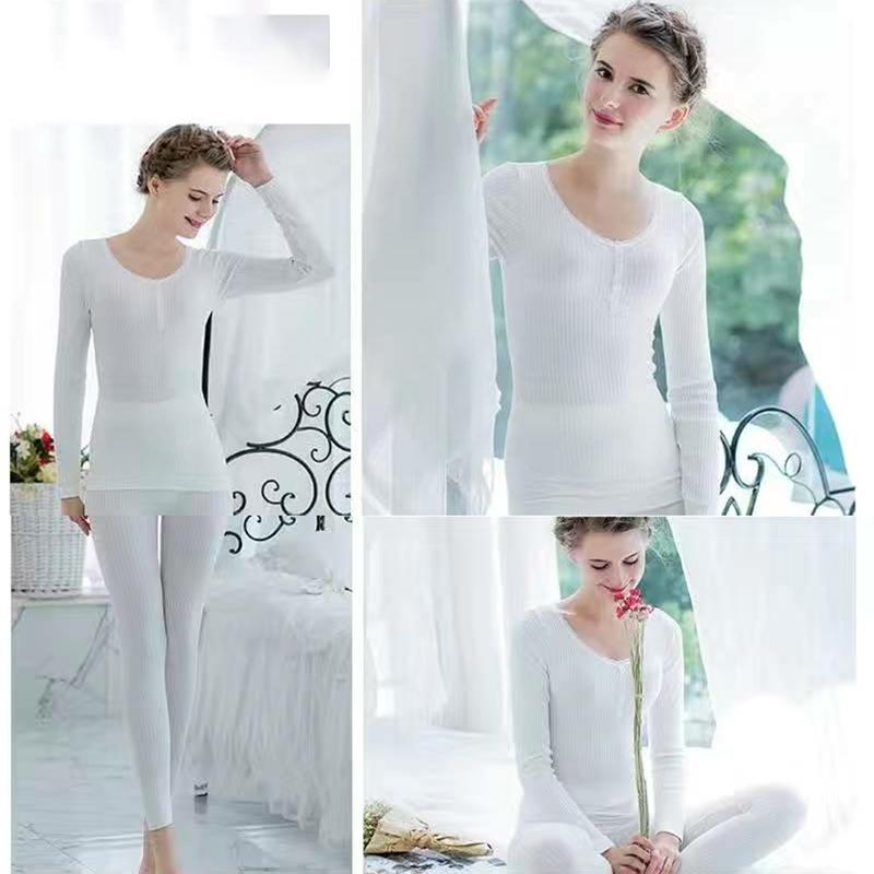 Women Winter Thermal Underwear O-neck Female Autumn Tight Suit Windproof Soft Lining Long Sleeve High Elasticity Slim Multiple colors available